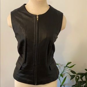 INC Leather Vest